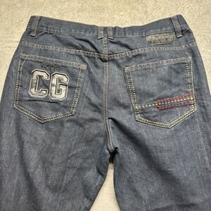 Coogi Australia Y2K‎ Baggy Jeans 38x34 Dark Wash Straight Leg Logo Denim